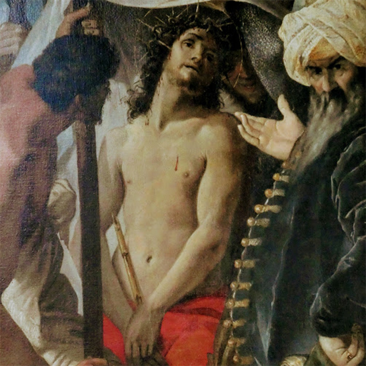 Painting of Christ in St Mary's Church Coddenham