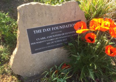 The Day Foundation Plaque in Garden