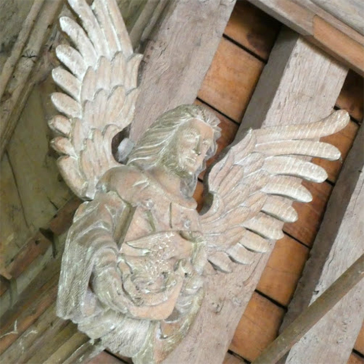 Detail in roof St Mary's Church Coddenham interior