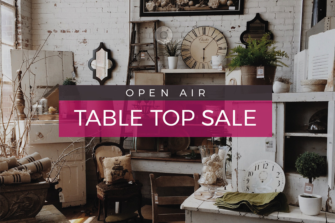 Table Top Sale Announcement Graphic