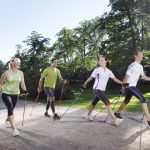 Nordic walkers in the countryside
