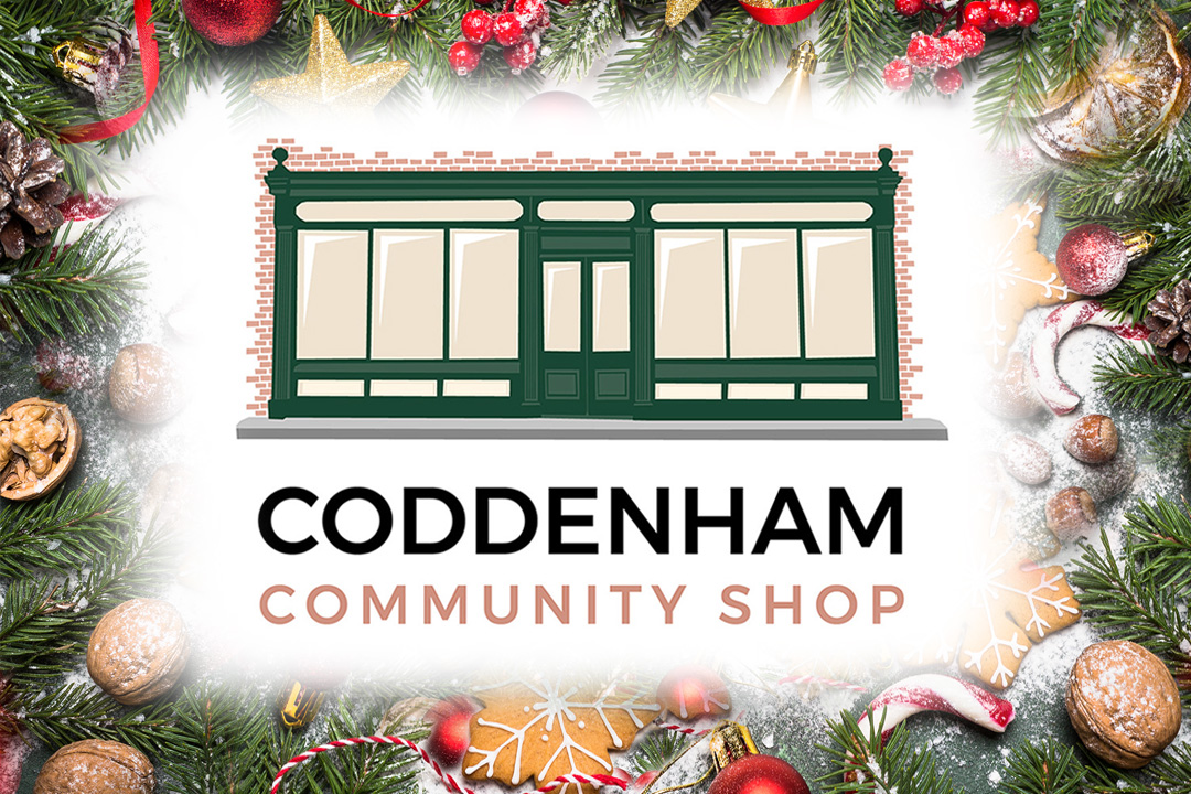 Christmas Decorations around the Coddenham Shop Logo Featured Image