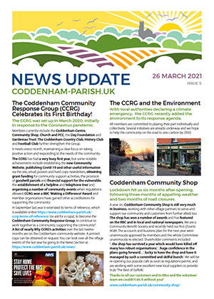 CCRG Spring 2021 Newsletter Cover