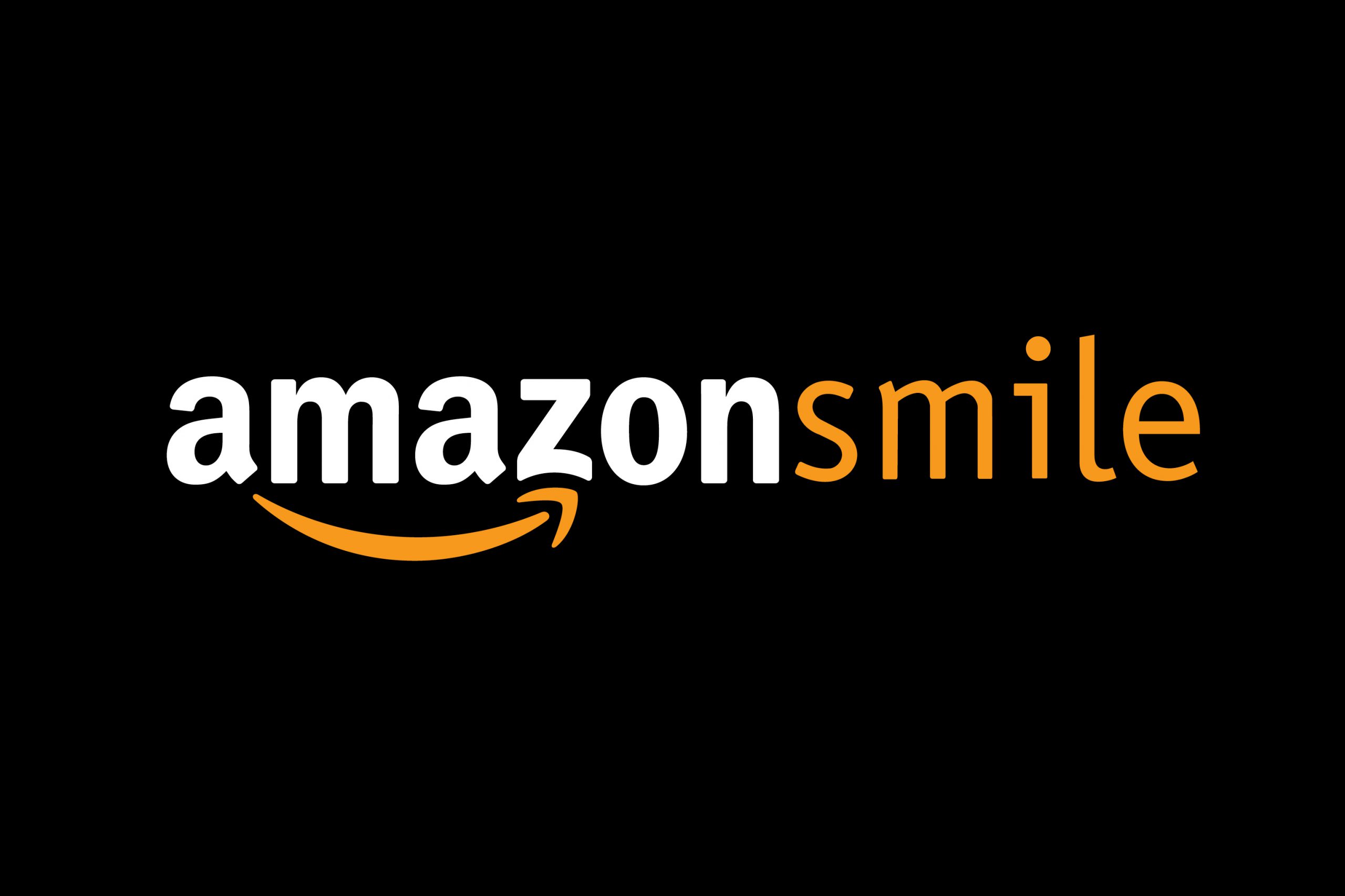 Amazon Smile Logo white out of black