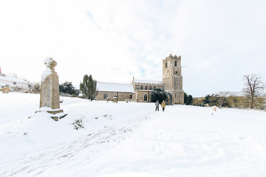 St Mary’s Church in snow