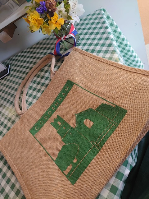 Environmentally Friendly Bags arrive at Coddenham Community Shop