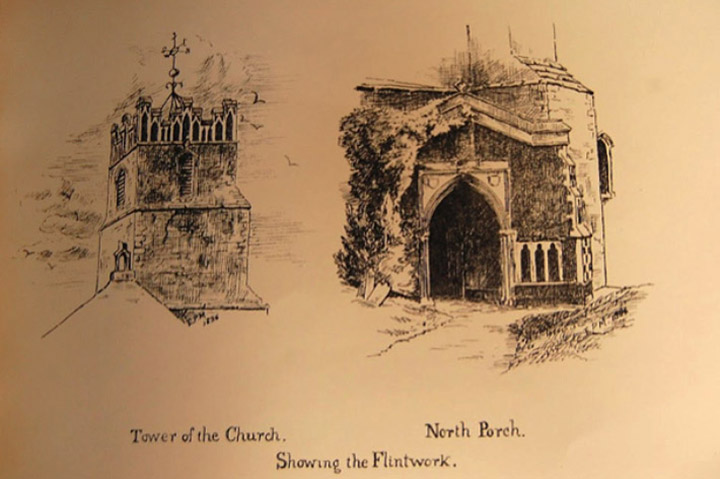 Martin Sisters Coddenham Church Drawings Tower and North Porch