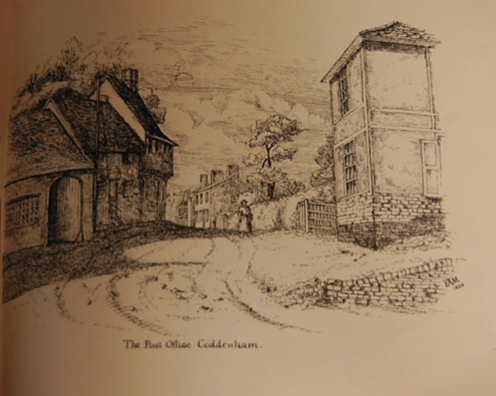 Martin Sisters sketch drawing Coddenham Post Office