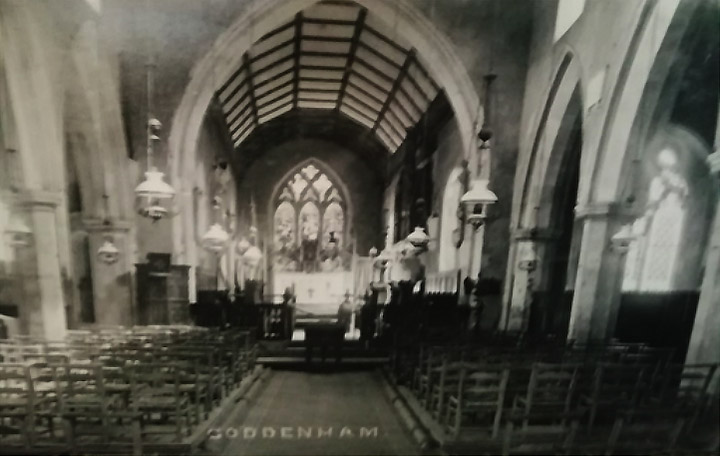 St Marys interior old photograph Coddenham