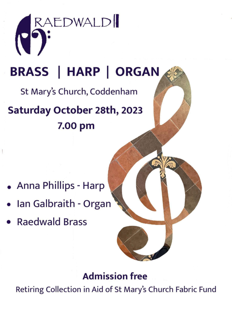 Concert at St Mary’s Saturday 28th October