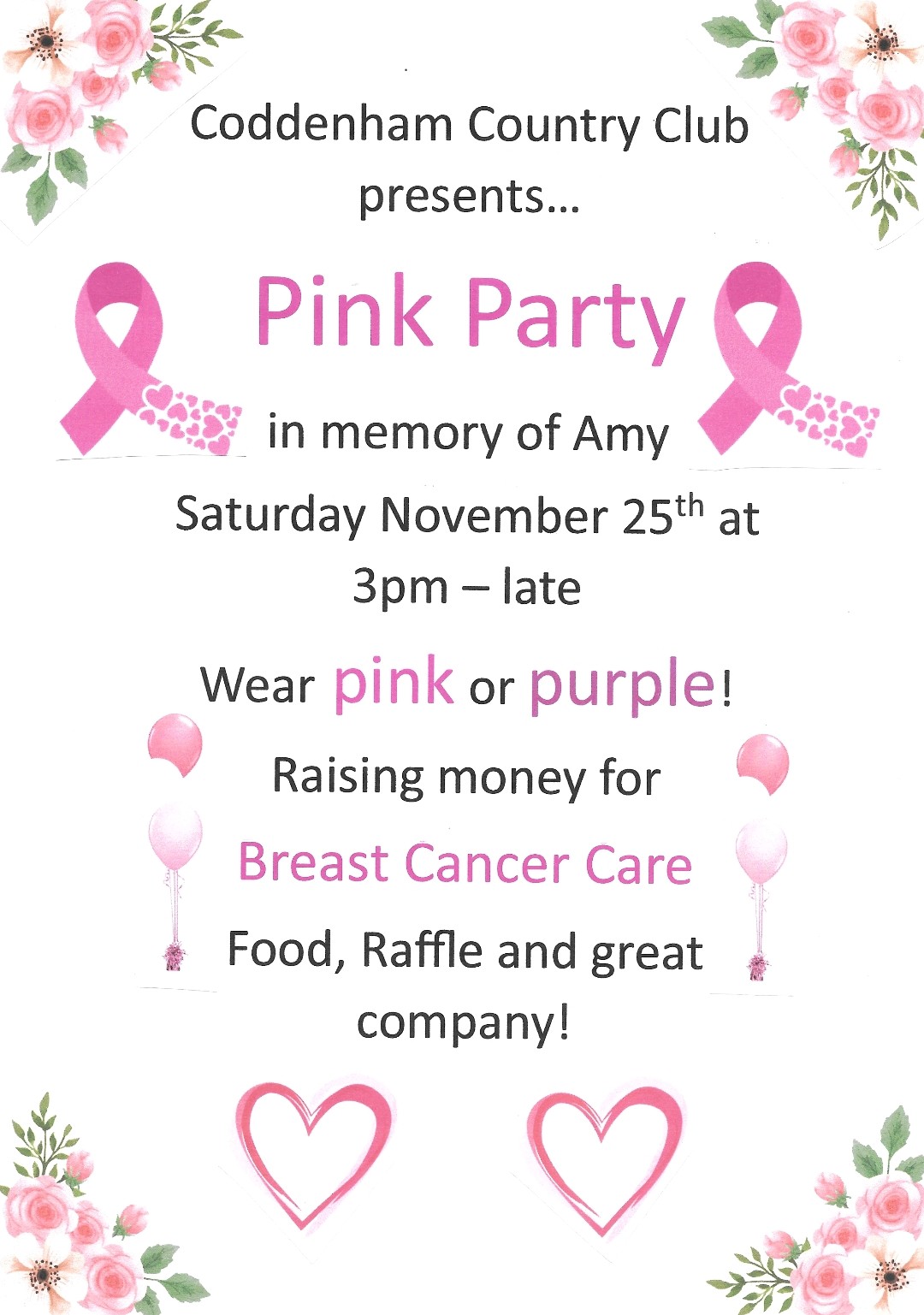 Pink Party Poster CCC