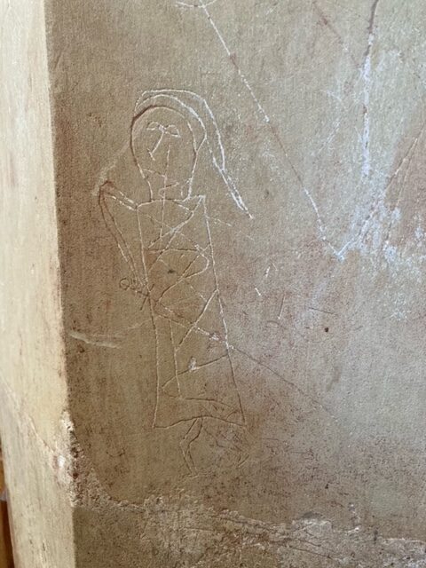 St Marys Church Coddenham ancient graffiti