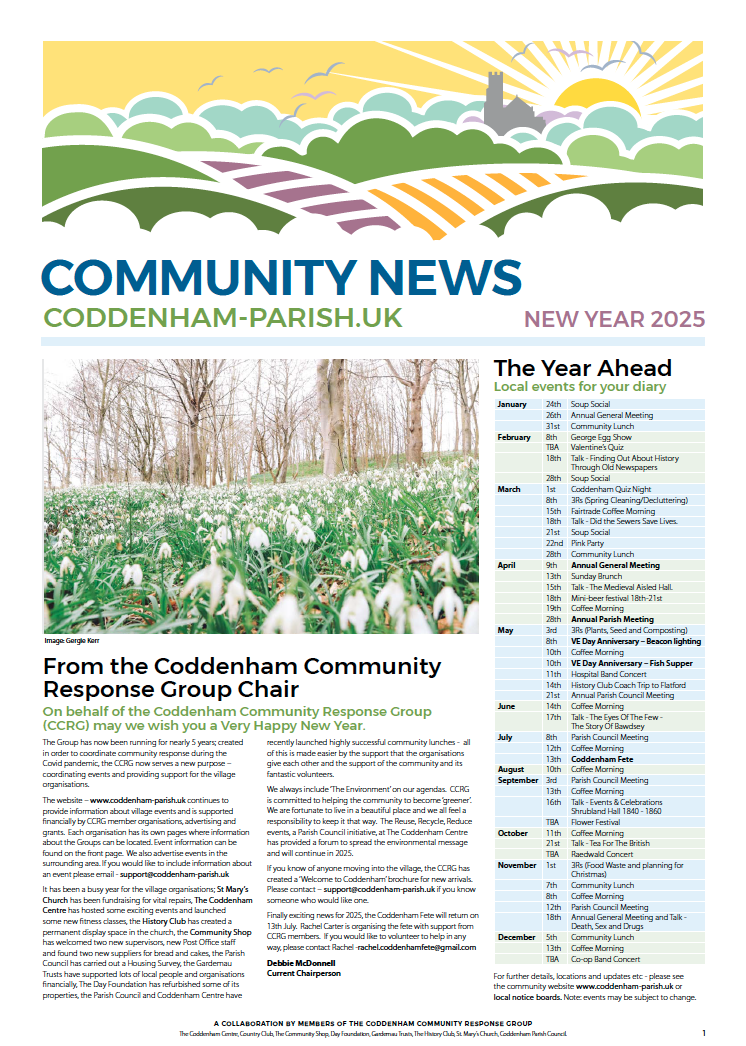 Community Newsletter New Year 2025