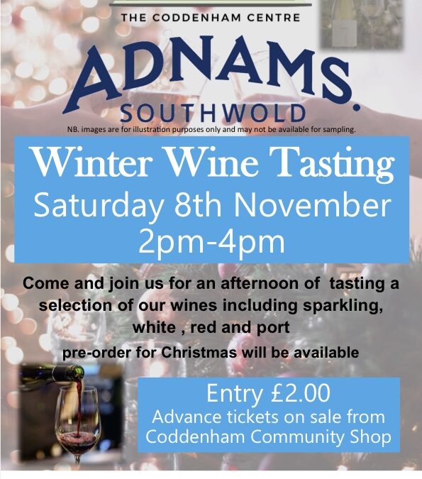 NEW! A exciting collaboration with Adnams at the Coddenham Centre.